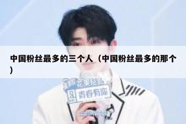 中国粉丝最多的三个人（中国粉丝最多的那个） 第1张