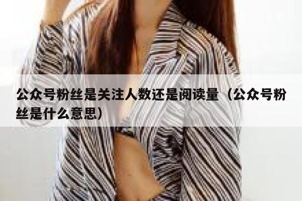 公众号粉丝是关注人数还是阅读量（公众号粉丝是什么意思） 第1张