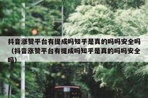 抖音涨赞平台有提成吗知乎是真的吗吗安全吗（抖音涨赞平台有提成吗知乎是真的吗吗安全吗） 第1张