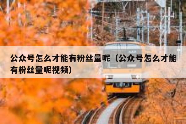 公众号怎么才能有粉丝量呢（公众号怎么才能有粉丝量呢视频） 第1张