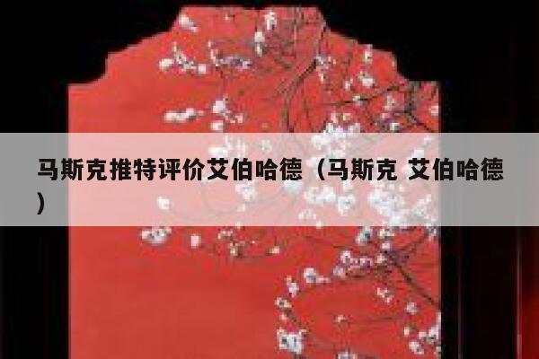 马斯克推特评价艾伯哈德（马斯克 艾伯哈德） 第1张