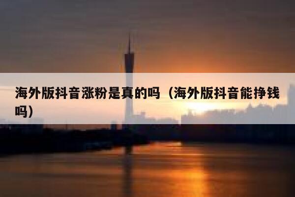 海外版抖音涨粉是真的吗（海外版抖音能挣钱吗） 第1张