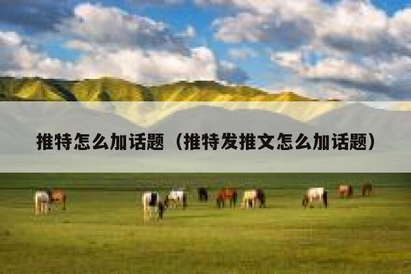 推特怎么加话题（推特发推文怎么加话题） 第1张