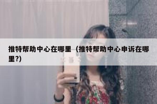 推特帮助中心在哪里（推特帮助中心申诉在哪里?） 第1张