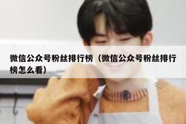 微信公众号粉丝排行榜（微信公众号粉丝排行榜怎么看） 第1张