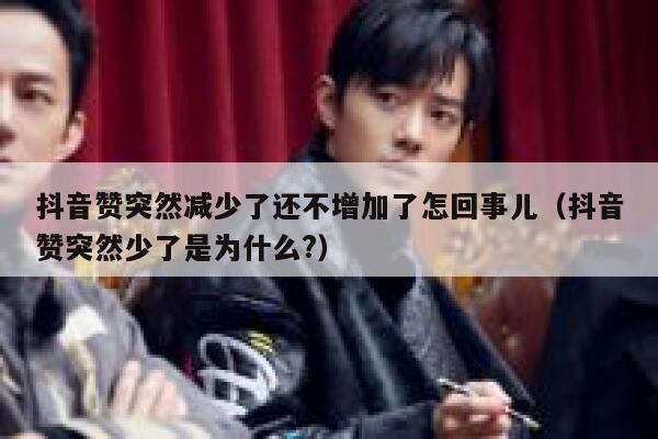抖音赞突然减少了还不增加了怎回事儿（抖音赞突然少了是为什么?） 第1张