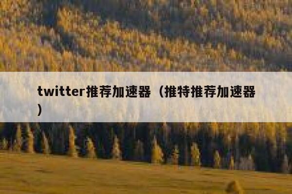 twitter推荐加速器（推特推荐加速器） 第1张
