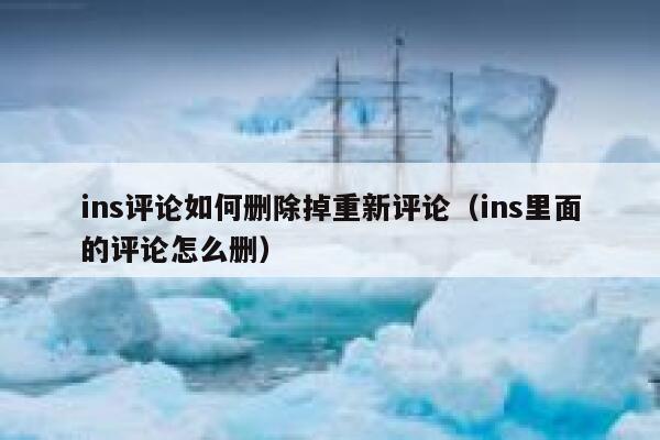 ins评论如何删除掉重新评论（ins里面的评论怎么删） 第1张