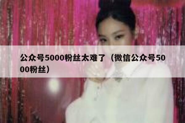 公众号5000粉丝太难了（微信公众号5000粉丝） 第1张