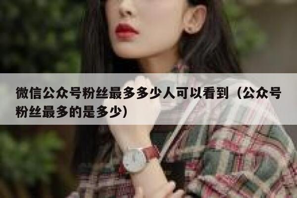微信公众号粉丝最多多少人可以看到（公众号粉丝最多的是多少） 第1张