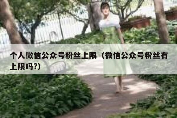 个人微信公众号粉丝上限（微信公众号粉丝有上限吗?） 第1张