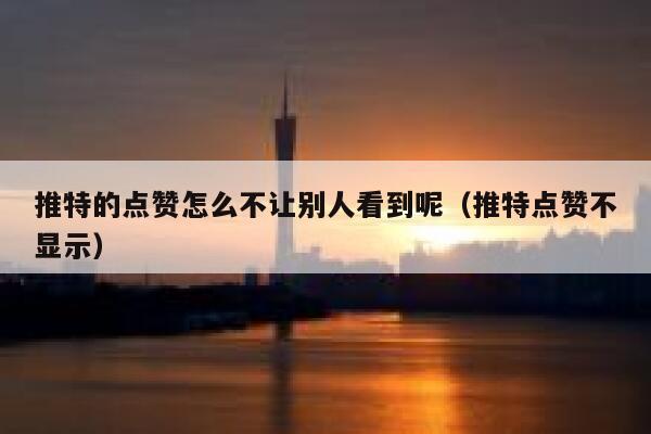 推特的点赞怎么不让别人看到呢（推特点赞不显示） 第1张
