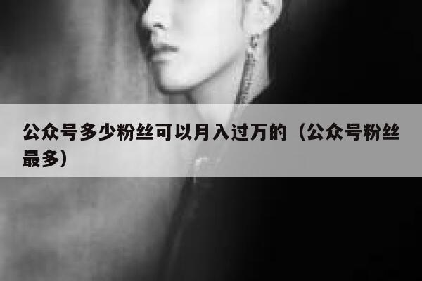 公众号多少粉丝可以月入过万的（公众号粉丝最多） 第1张