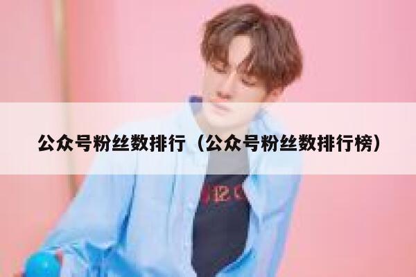 公众号粉丝数排行（公众号粉丝数排行榜） 第1张