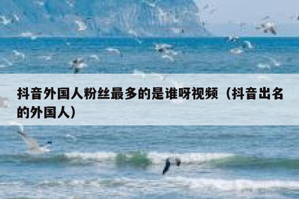 抖音外国人粉丝最多的是谁呀视频（抖音出名的外国人） 第1张