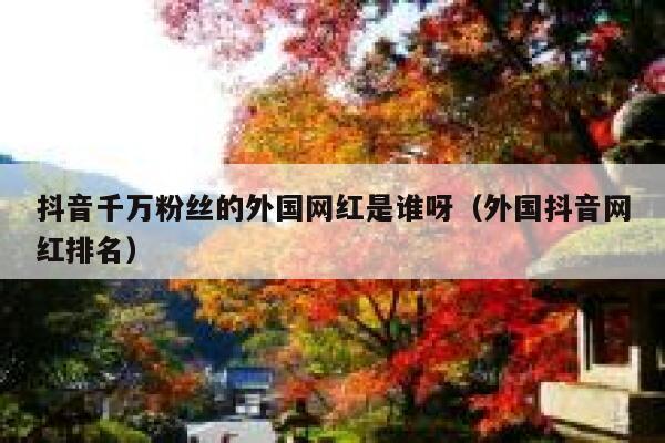 抖音千万粉丝的外国网红是谁呀（外国抖音网红排名） 第1张