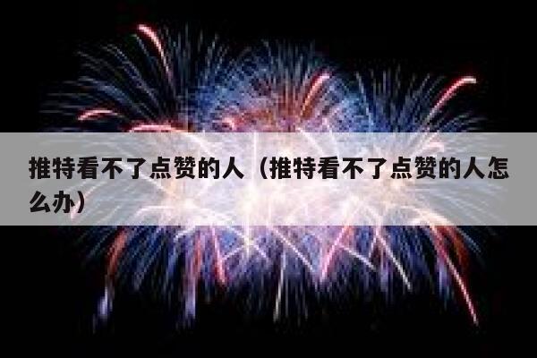 推特看不了点赞的人（推特看不了点赞的人怎么办） 第1张