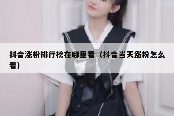 抖音涨粉排行榜在哪里看（抖音当天涨粉怎么看） 第1张