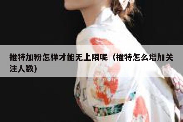 推特加粉怎样才能无上限呢（推特怎么增加关注人数） 第1张
