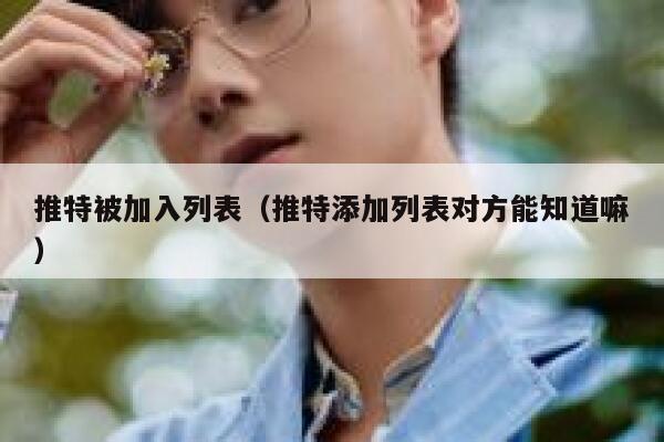 推特被加入列表（推特添加列表对方能知道嘛） 第1张