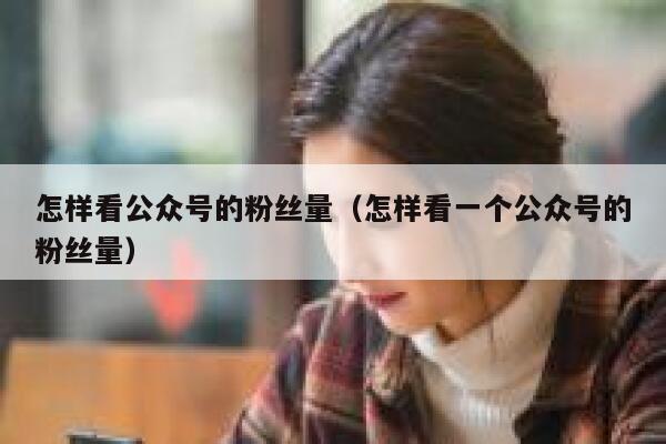 怎样看公众号的粉丝量（怎样看一个公众号的粉丝量） 第1张