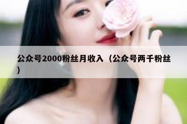 公众号2000粉丝月收入（公众号两千粉丝） 第1张