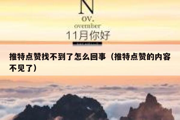 推特点赞找不到了怎么回事（推特点赞的内容不见了） 第1张