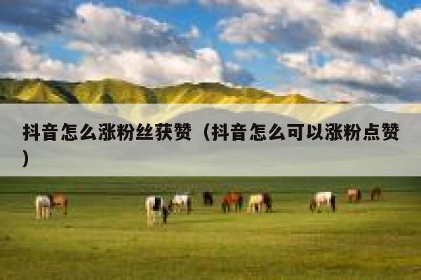 抖音怎么涨粉丝获赞（抖音怎么可以涨粉点赞） 第1张