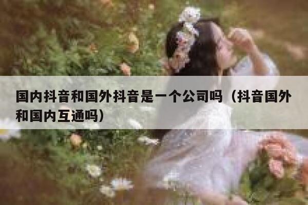 国内抖音和国外抖音是一个公司吗（抖音国外和国内互通吗） 第1张