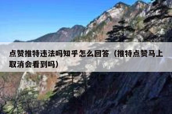 点赞推特违法吗知乎怎么回答（推特点赞马上取消会看到吗） 第1张