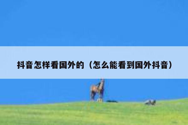 抖音怎样看国外的（怎么能看到国外抖音） 第1张