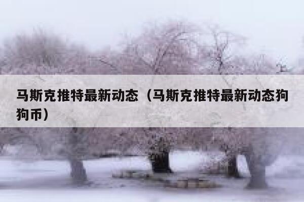 马斯克推特最新动态（马斯克推特最新动态狗狗币） 第1张