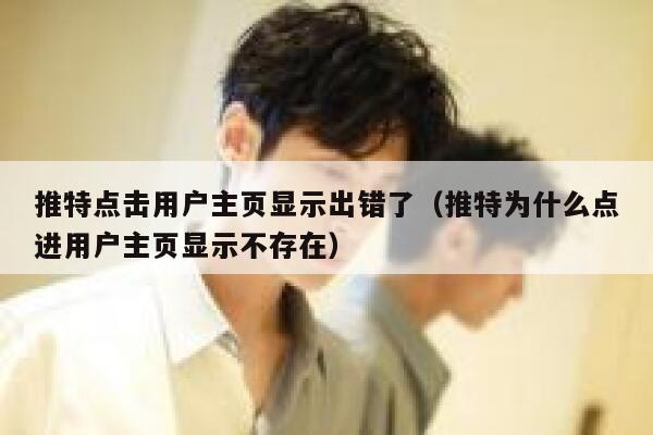 推特点击用户主页显示出错了（推特为什么点进用户主页显示不存在） 第1张