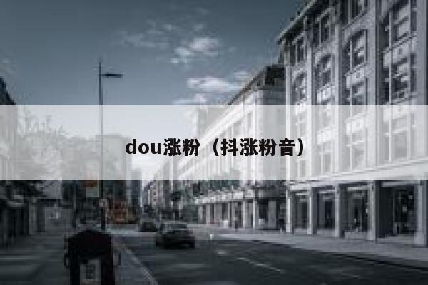 dou涨粉（抖涨粉音） 第1张