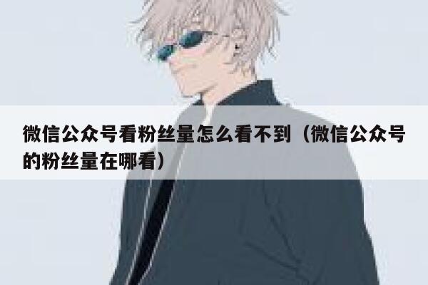 微信公众号看粉丝量怎么看不到（微信公众号的粉丝量在哪看） 第1张