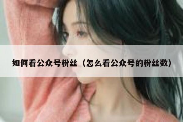 如何看公众号粉丝（怎么看公众号的粉丝数） 第1张