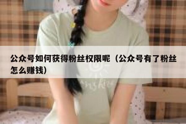 公众号如何获得粉丝权限呢（公众号有了粉丝怎么赚钱） 第1张