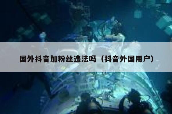 国外抖音加粉丝违法吗（抖音外国用户） 第1张