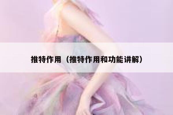 推特作用（推特作用和功能讲解） 第1张