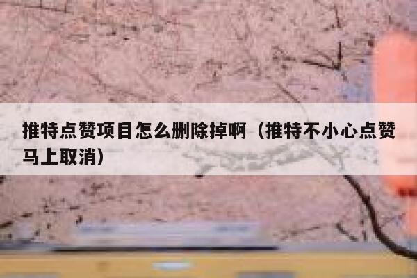 推特点赞项目怎么删除掉啊（推特不小心点赞马上取消） 第1张