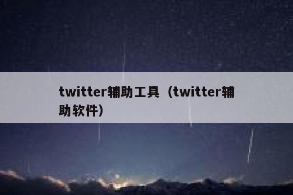 twitter辅助工具（twitter辅助软件） 第1张