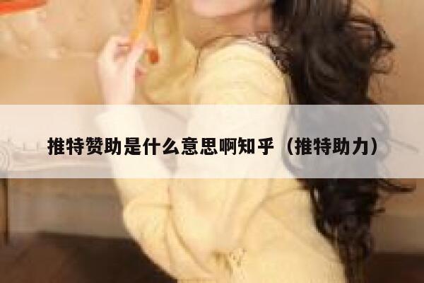 推特赞助是什么意思啊知乎（推特助力） 第1张