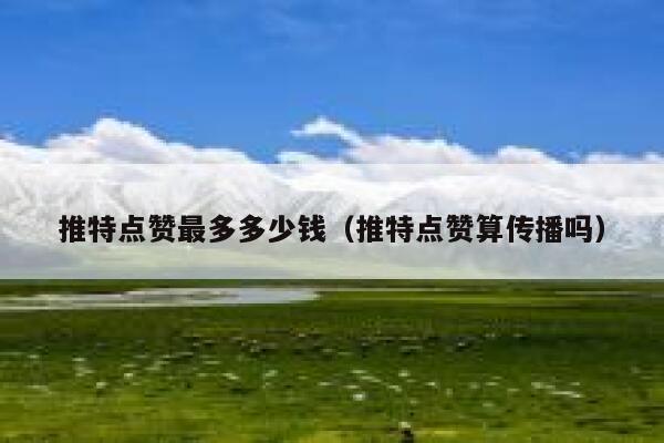 推特点赞最多多少钱（推特点赞算传播吗） 第1张