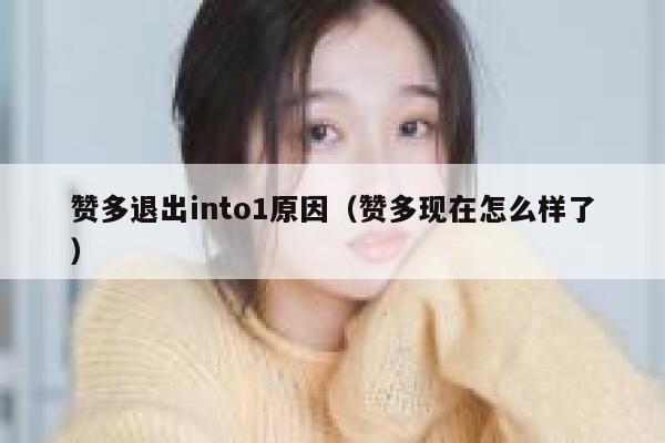赞多退出into1原因（赞多现在怎么样了） 第1张