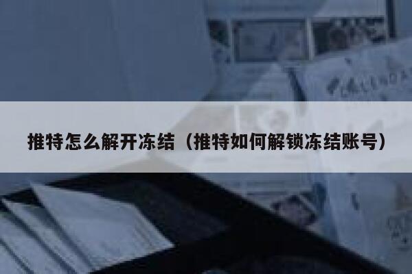 推特怎么解开冻结（推特如何解锁冻结账号） 第1张