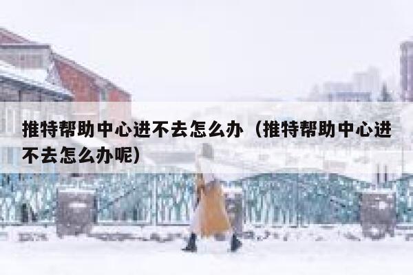 推特帮助中心进不去怎么办（推特帮助中心进不去怎么办呢） 第1张