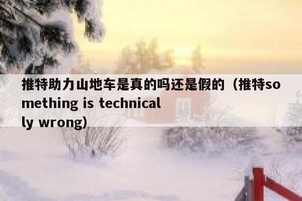 推特助力山地车是真的吗还是假的（推特something is technically wrong） 第1张