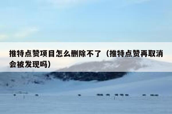 推特点赞项目怎么删除不了（推特点赞再取消会被发现吗） 第1张