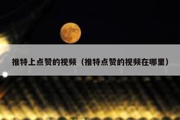 推特上点赞的视频（推特点赞的视频在哪里） 第1张