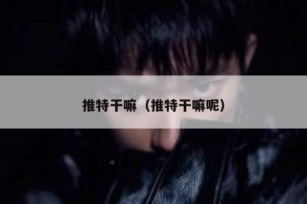 推特干嘛（推特干嘛呢） 第1张